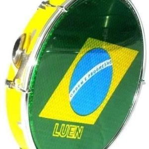 10" Brazilian Pandeiro - Brazilian Flag Holograme - ZumZum Capoeira Shop